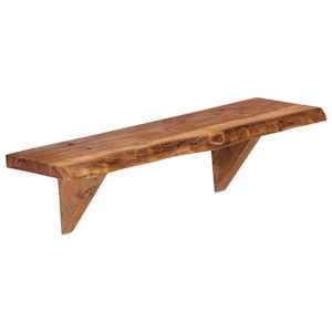 Nástěnné police 2 ks 60 x 20 x 18 cm masivní akáciové dřevo - obrázek 2
