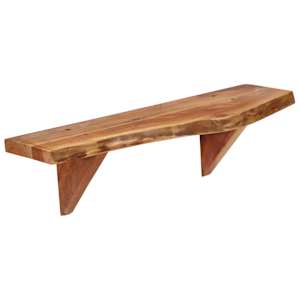 Nástěnné police 2 ks 60 x 20 x 18 cm masivní akáciové dřevo - obrázek 4