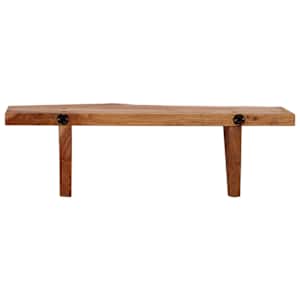Nástěnné police 2 ks 60 x 20 x 18 cm masivní akáciové dřevo - obrázek 6