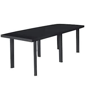 Zahradní stůl antracitový 216 x 90 x 72 cm plastový