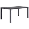vidaXL aialaud 150 x 90 x 72 cm rotangi v&auml;limusega plast, pruun