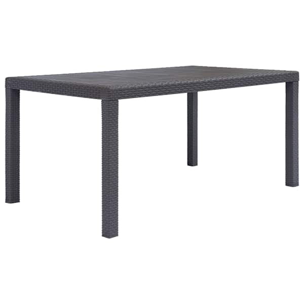vidaXL aialaud 150 x 90 x 72 cm rotangi v&auml;limusega plast, pruun