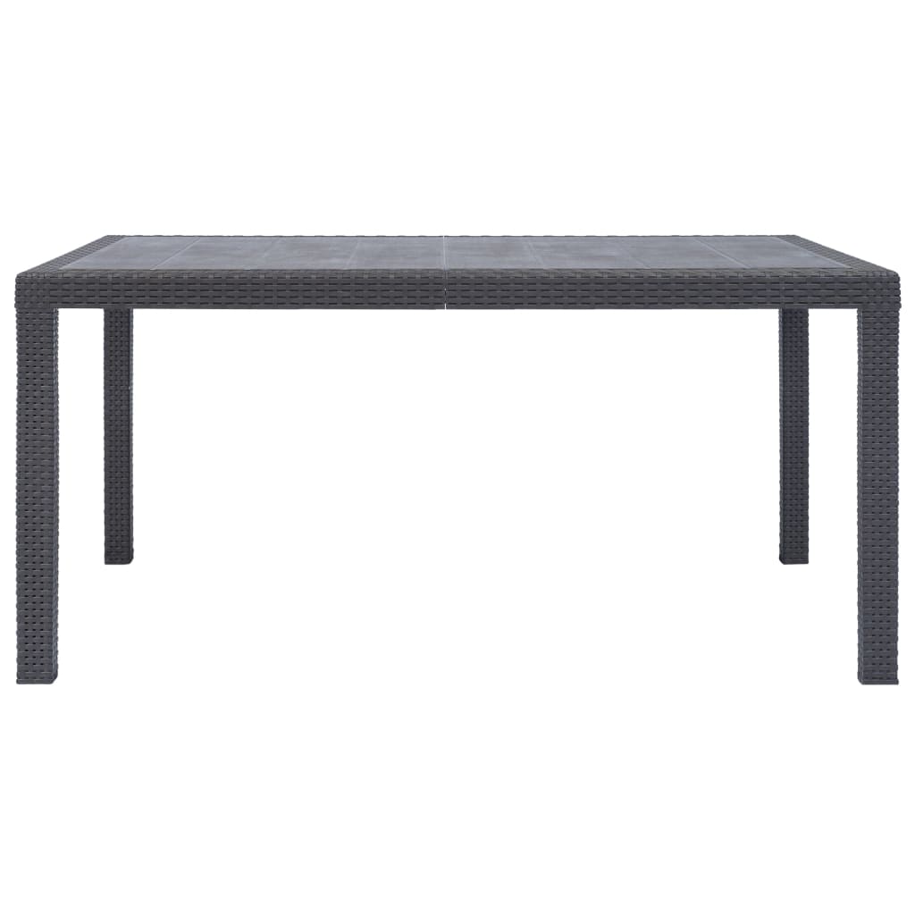 

vidaXL Tuintafel 150x90x72 cm rattan-look kunststof bruin