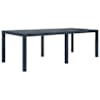vidaXL aialaud 220 x 90 x 72 cm rotangi v&auml;limusega plast, antratsiit