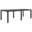  vidaXL antracit rattan hatású műanyag kerti asztal 220 x 90 x 72 cm termék 2. képe