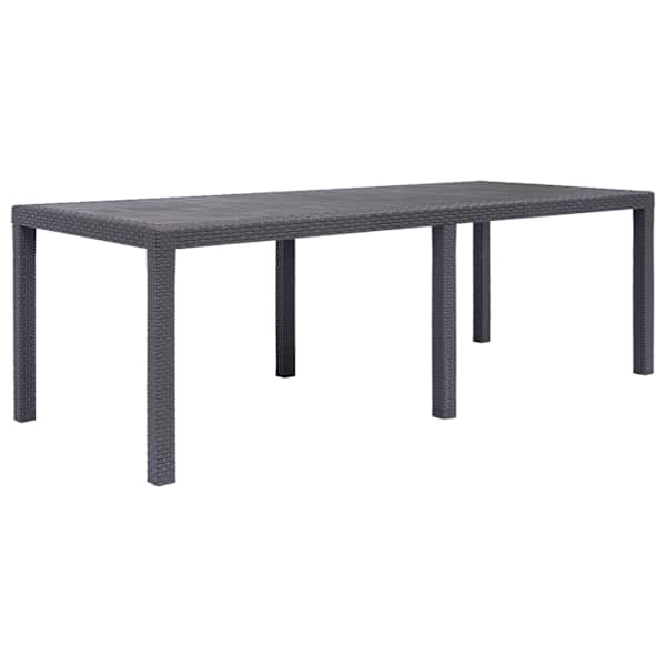 vidaXL aialaud 220 x 90 x 72 cm rotangi v&auml;limusega plast, pruun