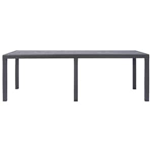 Zahradní stůl bílý 220 x 90 x 72 cm plast ratanový vzhled - obrázek 2