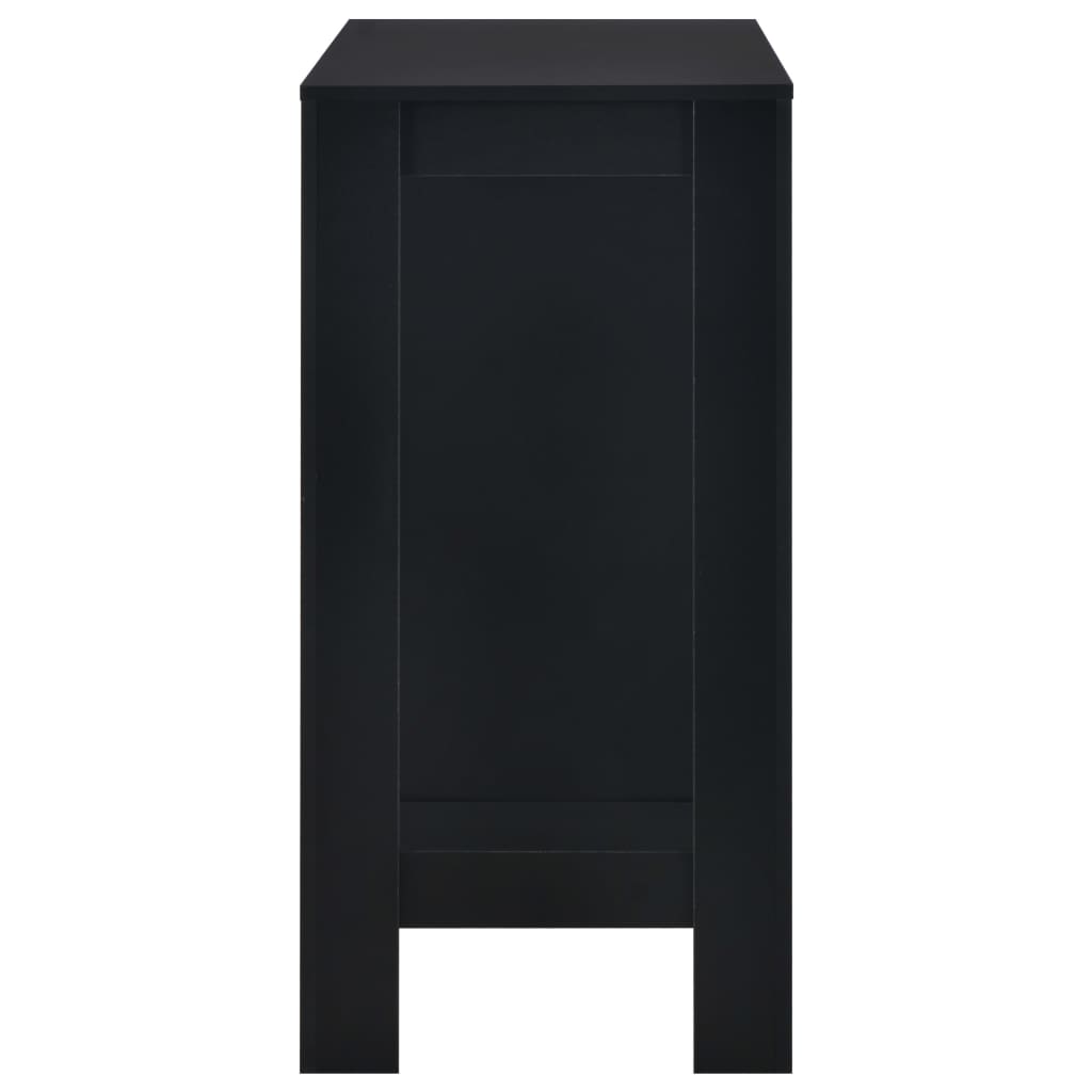 Barový stůl s regálem černý 110 x 50 x 103 cm