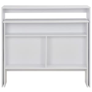 Barový stůl se 2 stolními deskami bílý 130 x 40 x 120 cm - obrázek 4