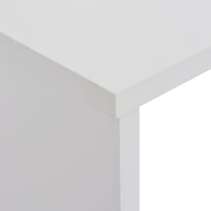 Barový stůl se 2 stolními deskami bílý 130 x 40 x 120 cm - obrázek 9