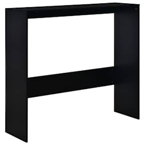 Barový stůl se 2 stolními deskami černý 130 x 40 x 120 cm - obrázek 7