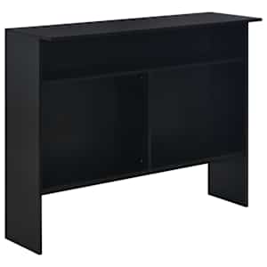 Barový stůl se 2 stolními deskami černý 130 x 40 x 120 cm - obrázek 8