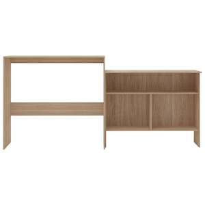Barový stůl se 2 stolními deskami dub 130 x 40 x 120 cm - obrázek 3