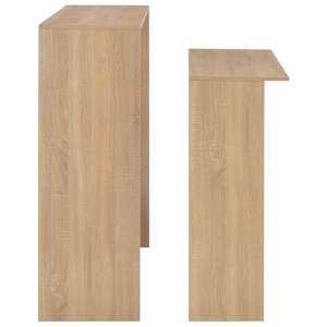Barový stůl se 2 stolními deskami dub 130 x 40 x 120 cm - obrázek 6