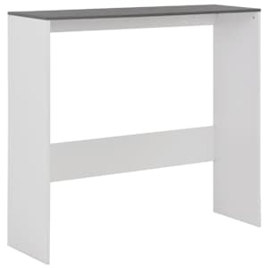 Barový stůl se 2 stolními deskami bílý a šedý 130 x 40 x 120 cm - obrázek 7