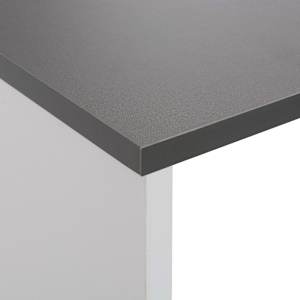 Barový stůl se 2 stolními deskami bílý a šedý 130 x 40 x 120 cm - obrázek 9