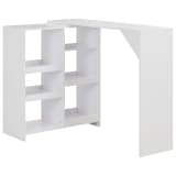 vidaXL Bartisch mit Beweglichem Regal Weiß 138 x 40 x 120 cm