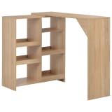 vidaXL Bartisch mit Beweglichem Regal Eichenbraun 138 x 40 x 120 cm