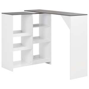 vidaXL baarilaud liigutatava riiuliga, valge, 138 x 39 x 110 cm