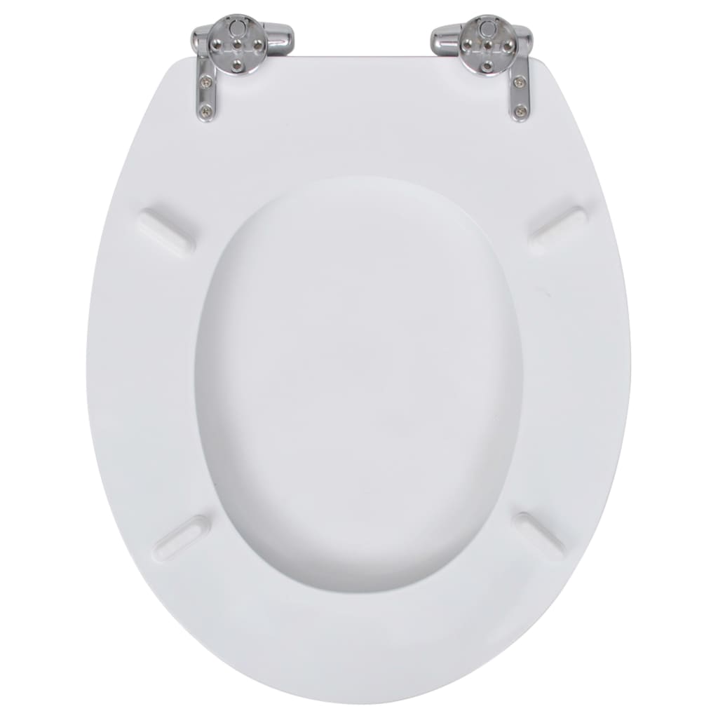 WC sedátka s funkcí pomalého sklápění 2 ks bílá MDF