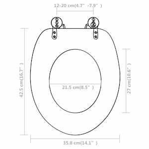 WC sedátka s víkem 2 ks MDF bílá - obrázek 9