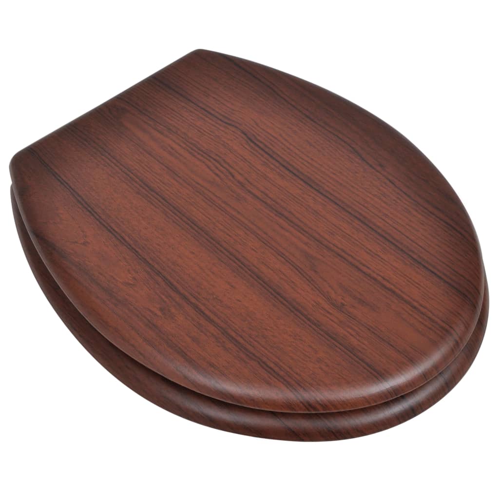 vidaXL Capace WC, 2 buc., maro, MDF