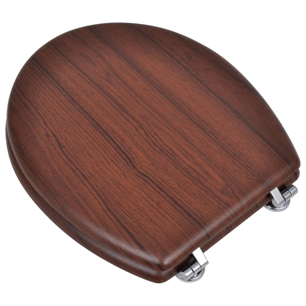 Thumbnail - vidaXL Toilettensitze mit Deckel 2 Stk. MDF Braun
