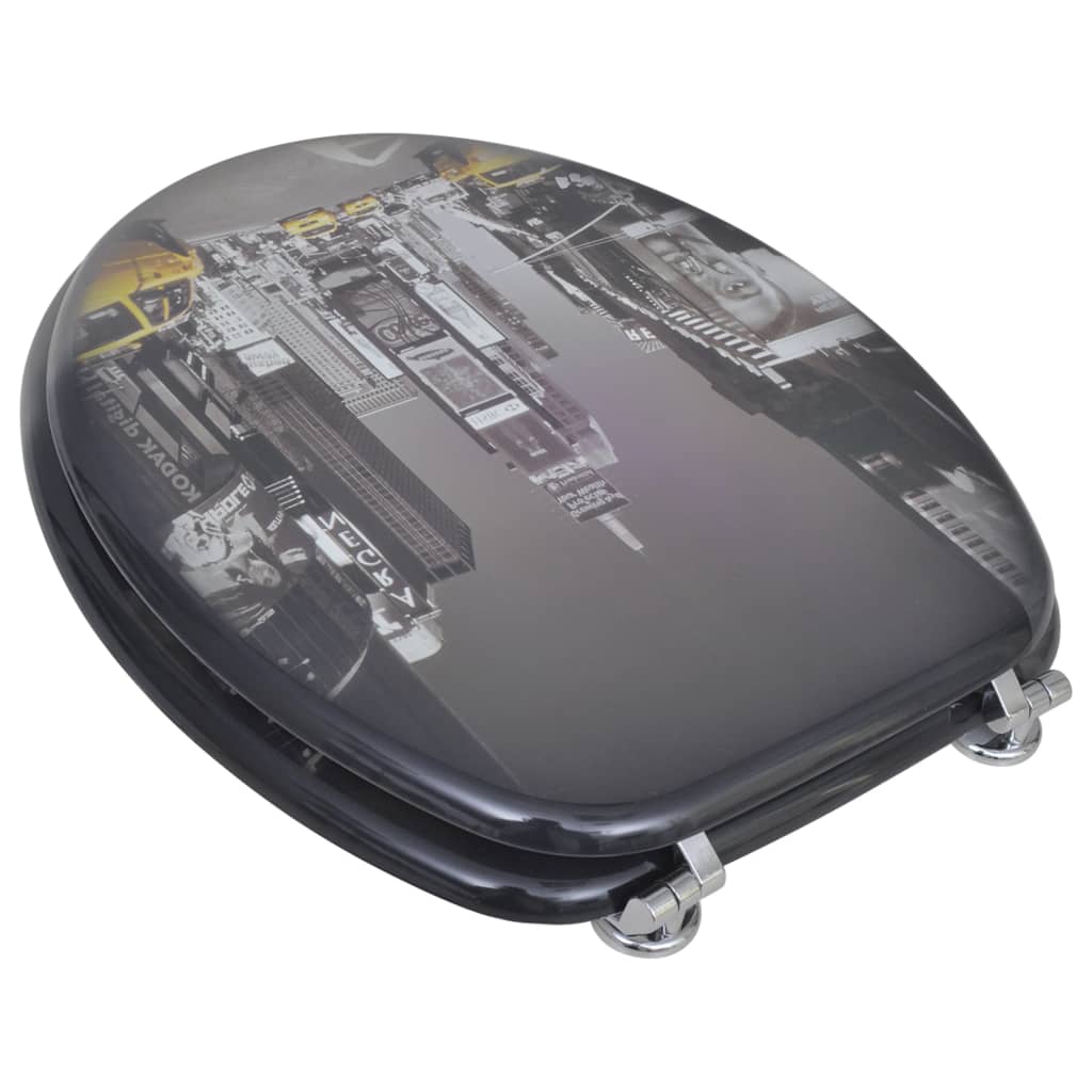 Thumbnail - vidaXL Toilettensitze mit Deckel 2 Stk. MDF New York