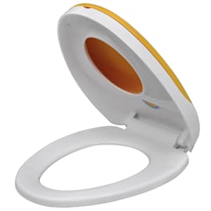 WC sedátka s funkcí pomalého sklápění 2 ks bílo-žlutá plastová - obrázek 5