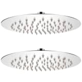vidaXL Cabeça de chuveiro 2 pcs aço inoxidável Ø 20 cm