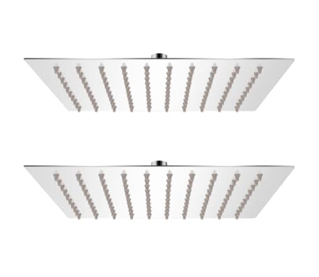 vidaXL Cabeça de chuveiro 2 pcs aço inoxidável 20x20 cm vidaXL Cabeça de chuveiro 2 pcs aço inoxidável 20x20 cm