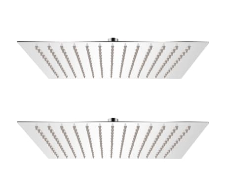 vidaXL Cabeça de chuveiro 2 pcs aço inoxidável 25x25 cm
