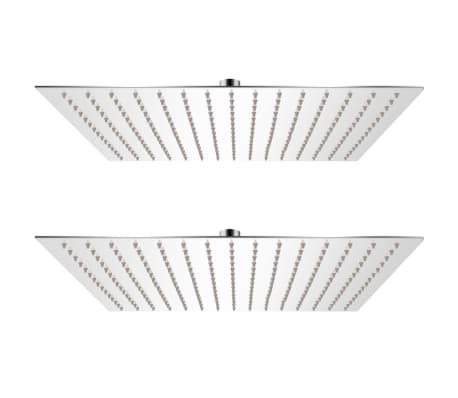 vidaXL Cabeça de chuveiro 2 pcs aço inoxidável 40x40 cm