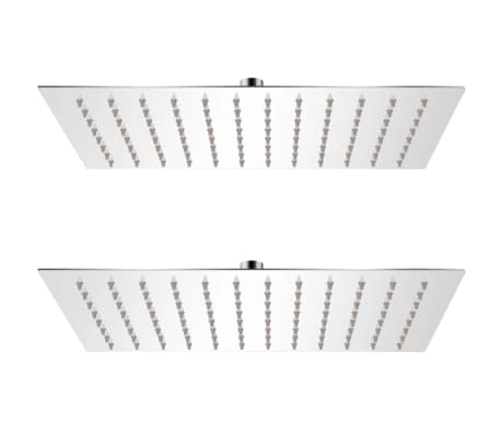 vidaXL Cabeça de chuveiro 2 pcs aço inoxidável 20x30 cm 