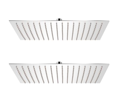 vidaXL Cabeça de chuveiro 2 pcs aço inoxidável 30x40 cm