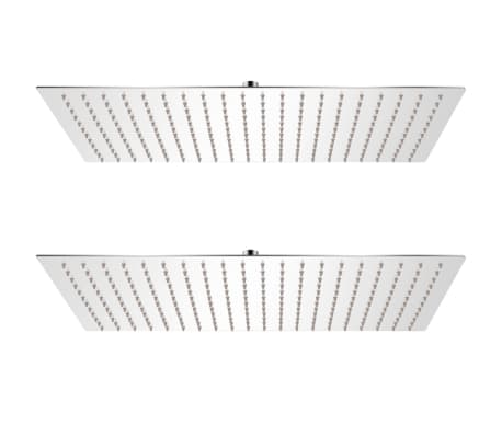 vidaXL Cabeça de chuveiro 2 pcs aço inoxidável 30x50 cm vidaXL Cabeça de chuveiro 2 pcs aço inoxidável 30x50 cm