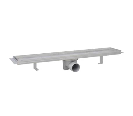vidaXL Odpływ prysznicowy liniowy, stal nierdzewna, 2 szt., 630x140 mm