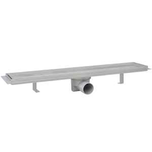 vidaXL Odpływ prysznicowy liniowy, stal nierdzewna, 2 szt., 630x140 mm