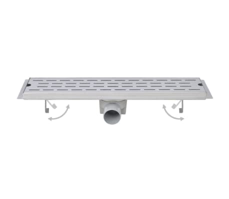vidaXL Σιφόνια Ντουζιέρας Γραμμικά 2 τεμ. 530x140 χιλ. Ανοξείδ. Ατσάλι