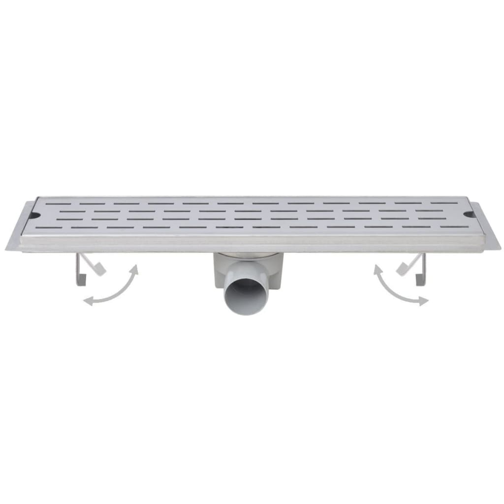 

vidaXL Doucheafvoer 2 st rechthoekig lijn 730x140 mm roestvrij staal
