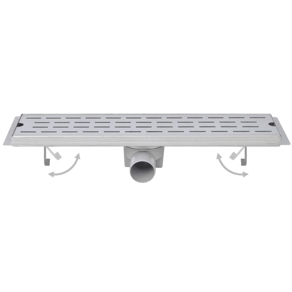 

vidaXL Doucheafvoer 2 st rechthoekig golvend 830x140 mm roestvrij staal