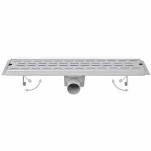vidaXL Σιφόνια Ντουζιέρας Γραμμμικά 2 τεμ. 530x140 χιλ Ανοξείδ. Ατσάλι
