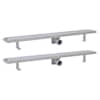 vidaXL lineaarne du&scaron;i &auml;ravoolus&uuml;steem, 2 tk, mullidega, 930 x 140 mm, roostevaba teras