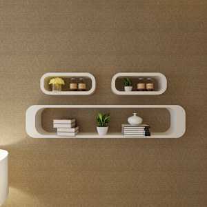 vidaXL Wandregale Regalw&uuml;rfel 6 Stk. Wei&szlig;