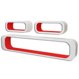 vidaXL Wall Cube Shelves 6 pcs Red and White