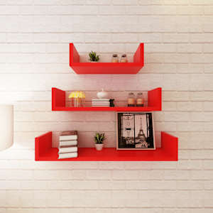 vidaXL Vegghyller 6 stk rød