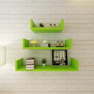 vidaXL Vegghylle 6 stk grønn