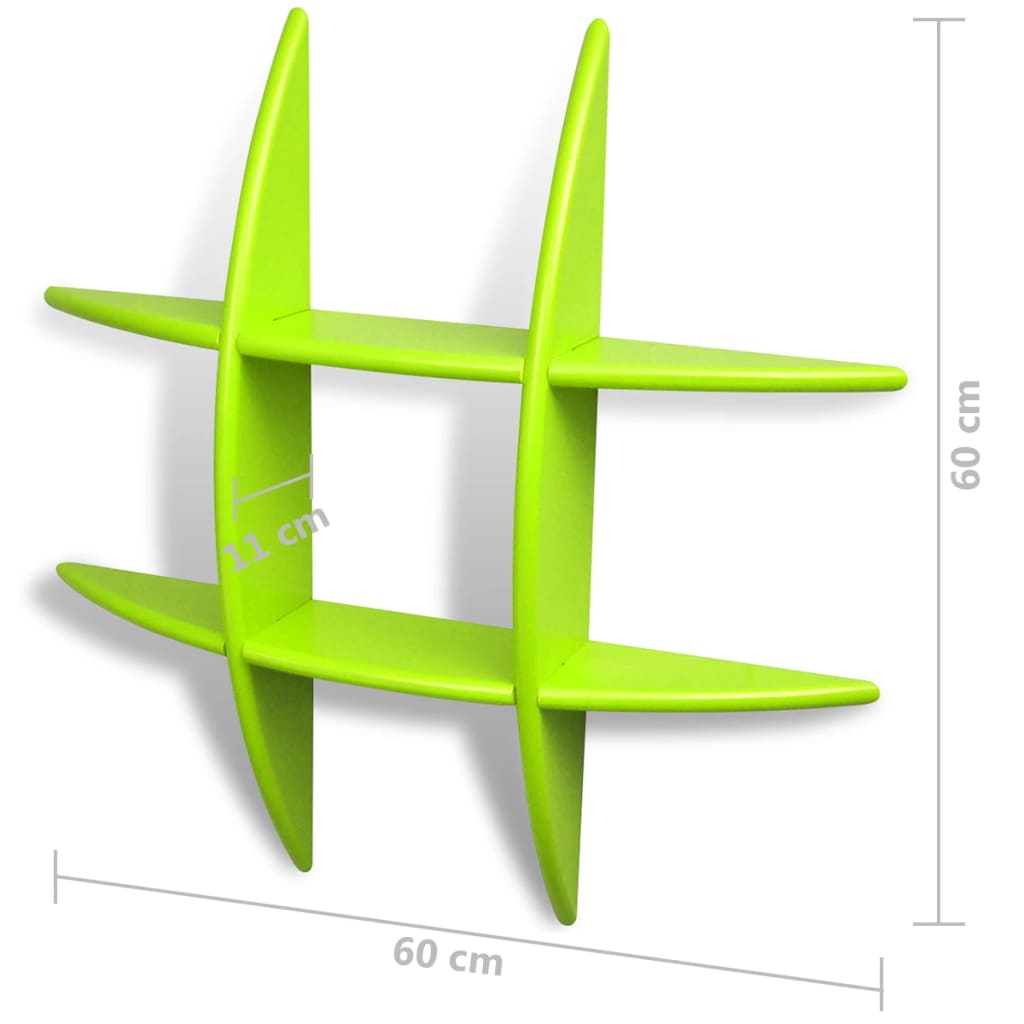 VidaXL - vidaXL Wandplanken 2 st groen