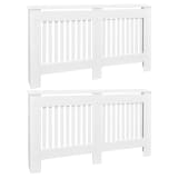 vidaXL Osłony na kaloryfer, 2 szt., białe, MDF, 152 cm
