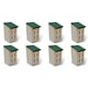 vidaXL Butterfly Houses 8 pcs Wood 14x15x22 cm
